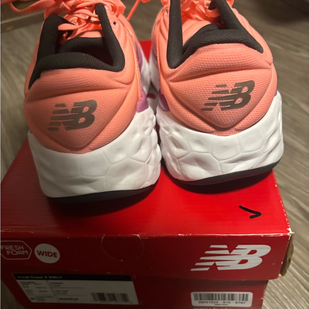 New Balance Women's Fresh Foam Running Shoes in Grapefruit/Raspberry - Picture 4 of 6